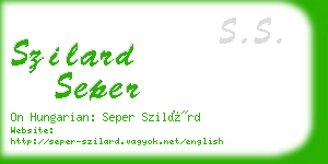 szilard seper business card